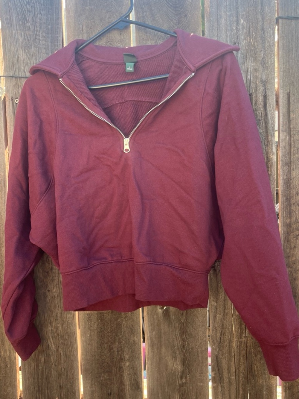 wild fable Burgundy Half-Zip Crewneck Sweater
